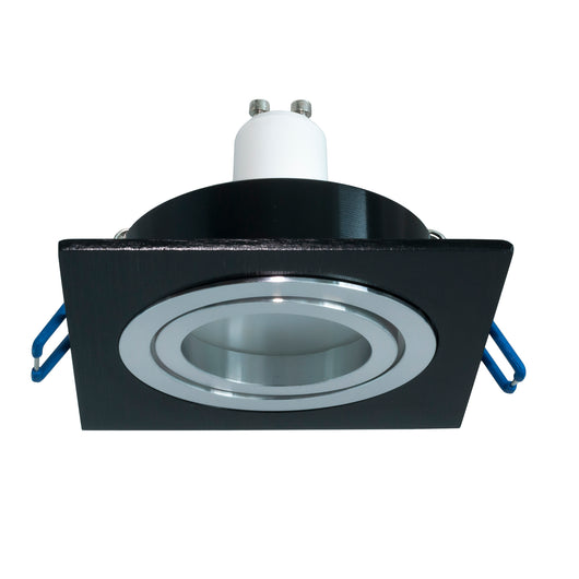 Faretto quadrato orientabile nero incasso 8cm lampada LED 8W GU10 ufficio salone LUCE 6000k