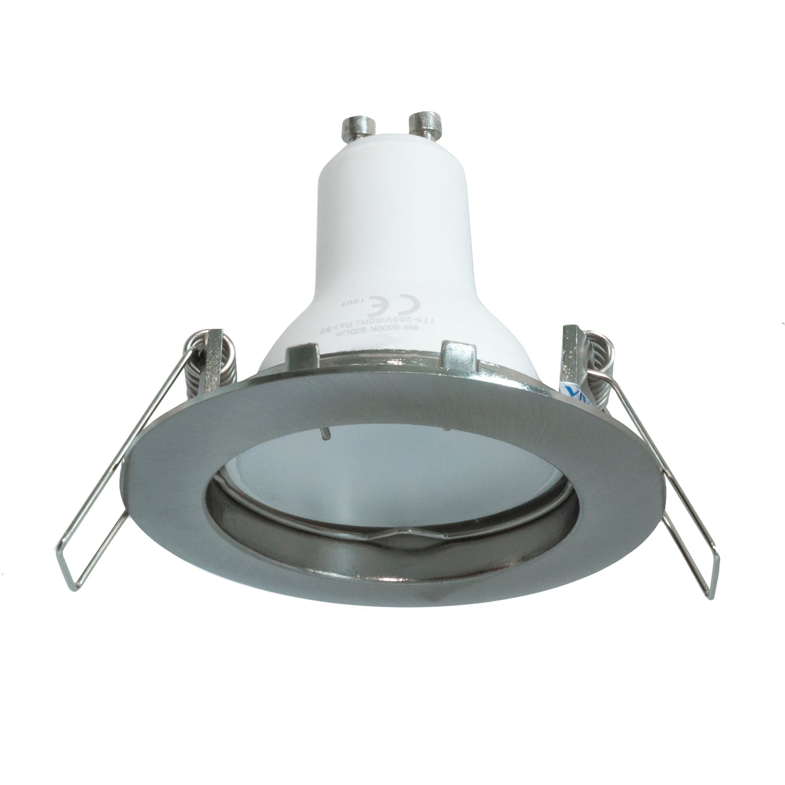 Faretto lampada LED 5W luce spot 38 gradi incasso tondo GU10 foro 6cm 220V IP20 COLORE SILVER LUCE 4000K