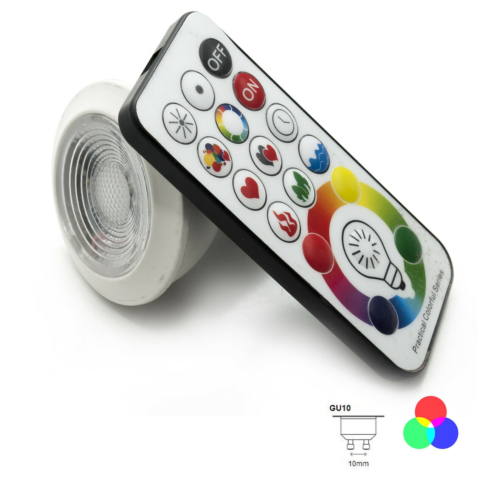 Faretto rotondo dorato incasso 80mm lampada LED GU10 RGBW luce multicolore