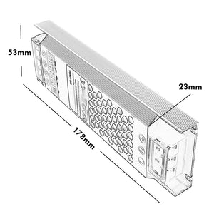 Alimentatore telecamere dvr strip LED 100W slim da 230V a 12V trasformatore 8.3A strisce