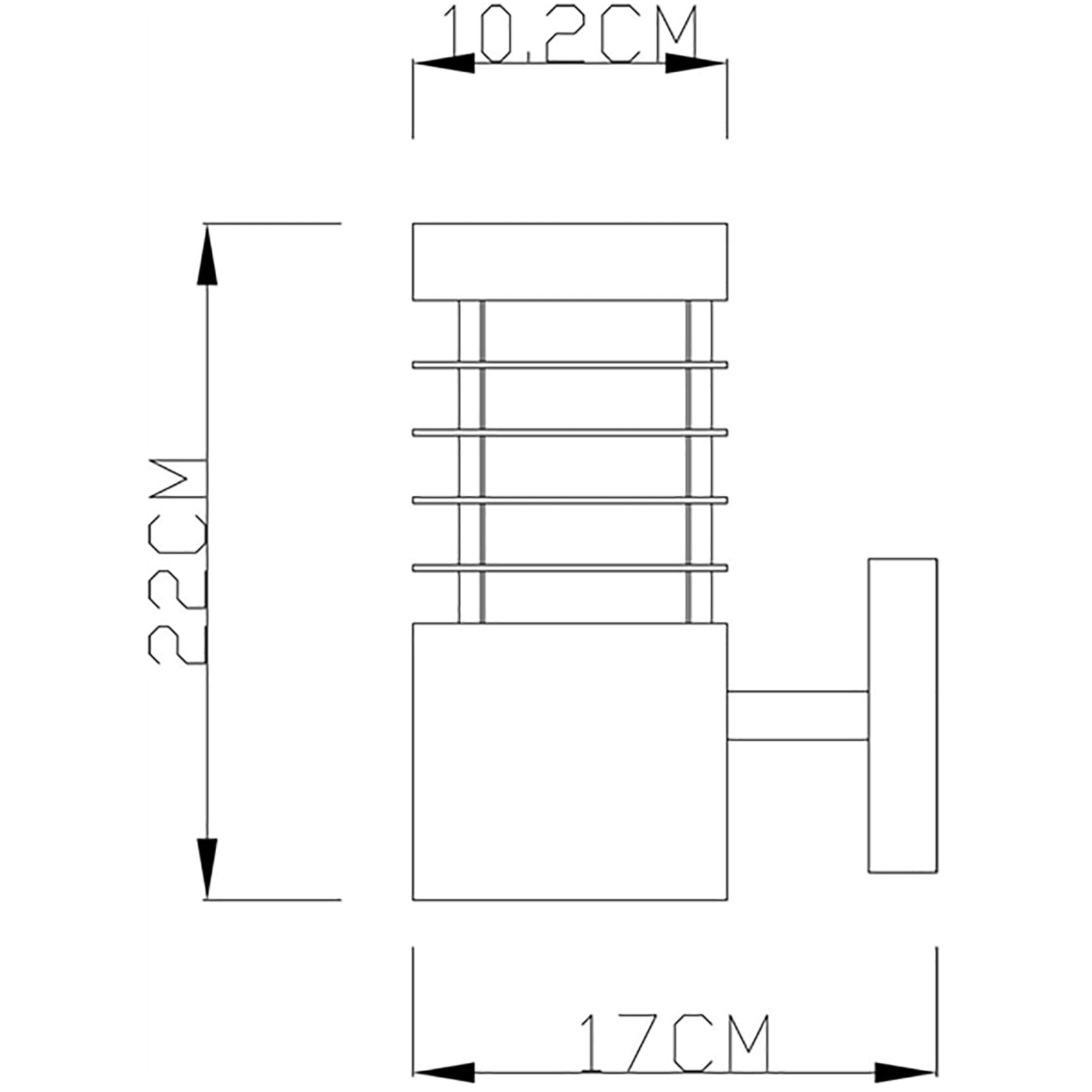 ESTADA Applique acciaio inox faretto esterni lampada parete LED luce giardino ingresso 230V