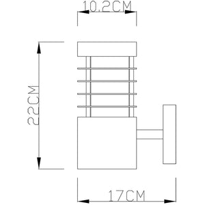 ESTADA Applique acciaio inox faretto esterni lampada parete LED luce giardino ingresso 230V