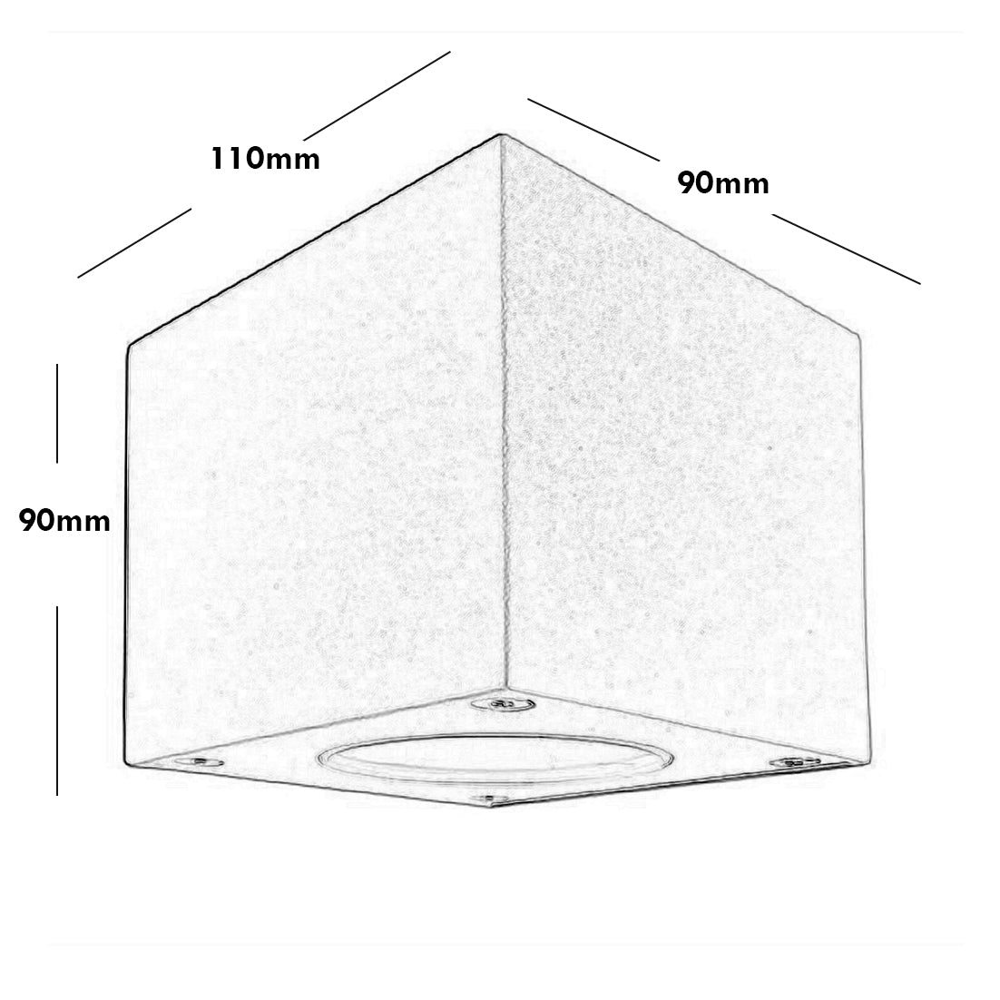 Cubodo Applique cubo LED 6W lampada impermeabile doppio fascio luce angolo regolabile balcone giardino 230V COLORE NERO