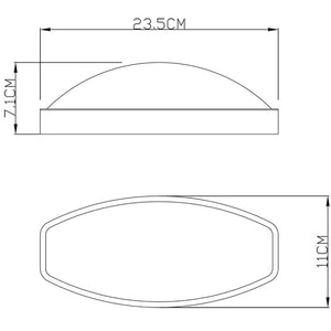 Eridani Applique lampada impermeabile parete moderna muro LED 12W balcone cantina giardino viale tartaruga 230V