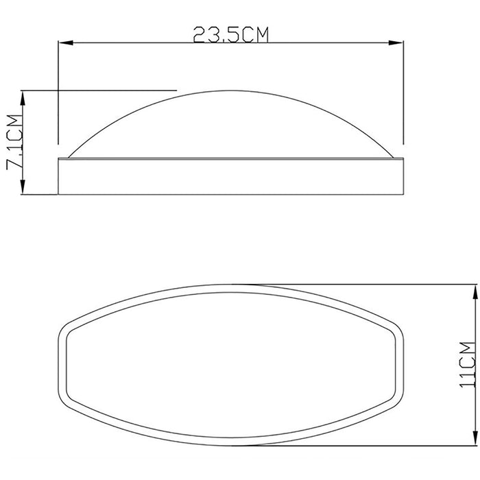 Eridani Applique lampada impermeabile parete moderna muro LED 12W balcone cantina giardino viale tartaruga 230V