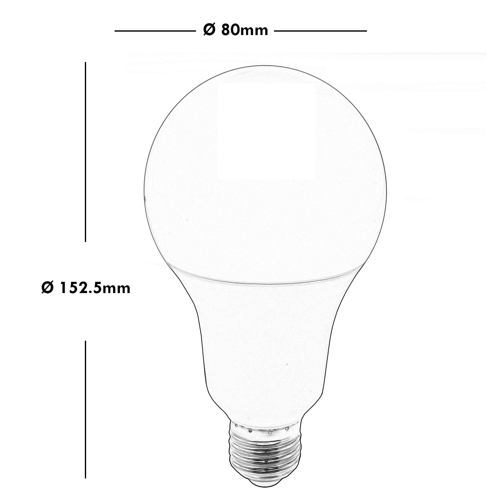 Lampada LED E27 16W resa 165W lampadina A80 1650 lumen luce 230V LUCE CALDA 3000K