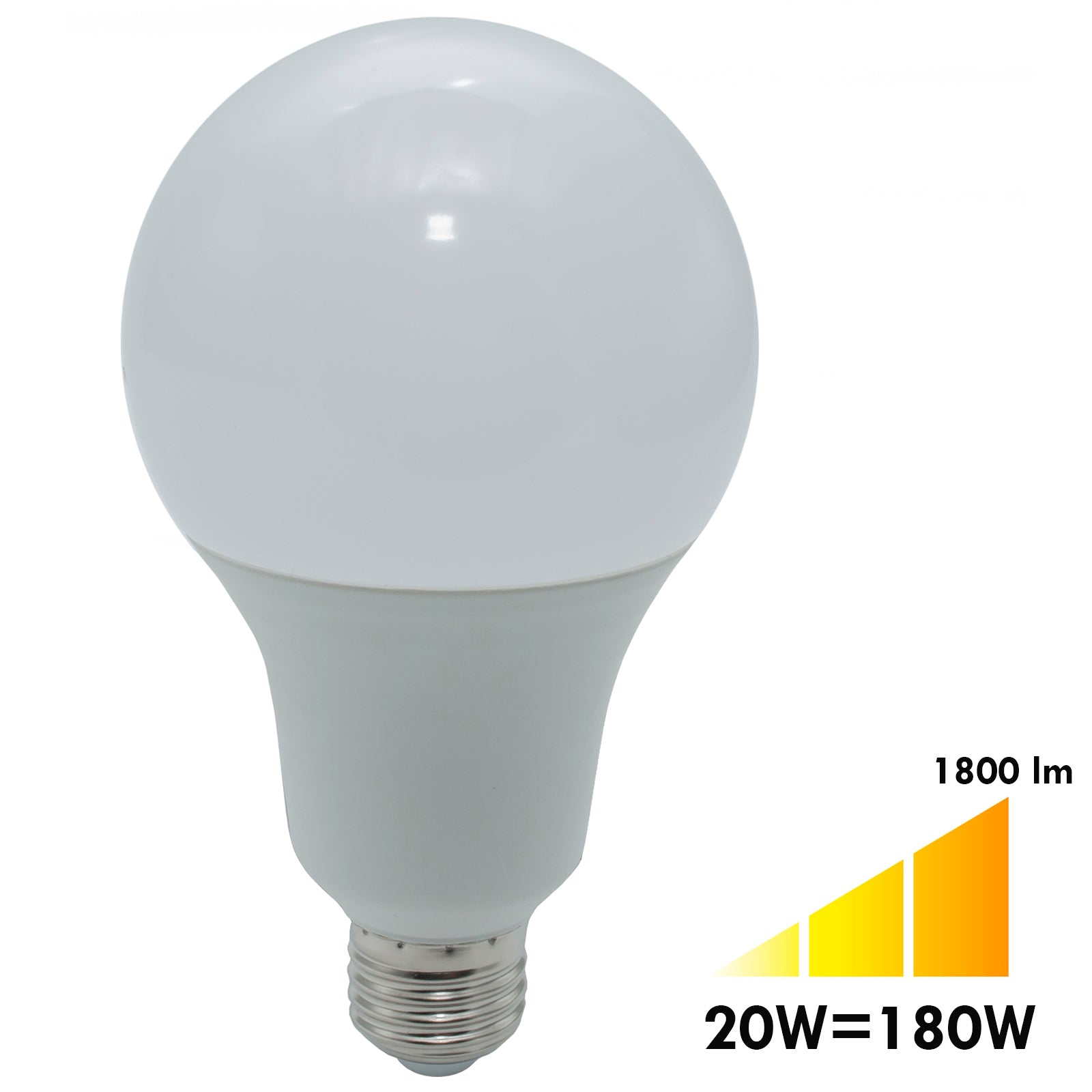 Lampada LED 20W resa 180W lampadina attacco E27 A95 1800 lumen 230V LUCE 3000K