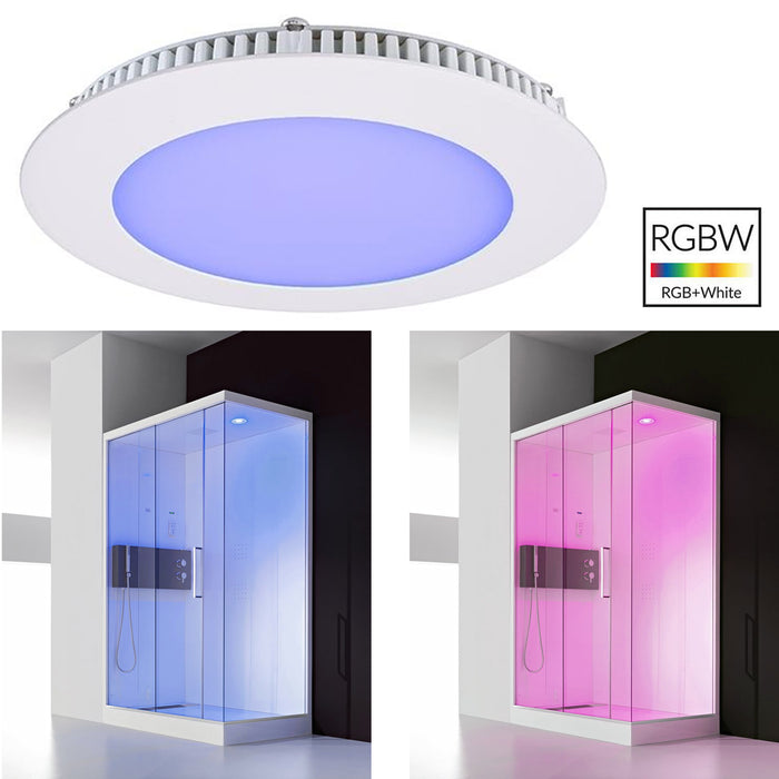 KIT cromoterapia pannello LED slim incasso 8W RGB RGBW luce colorata box doccia 24V