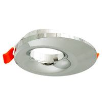 Portafaretto silver cromato incasso moderno 65mm luce soffitto lampada LED GU10 GU5.3 SILVER