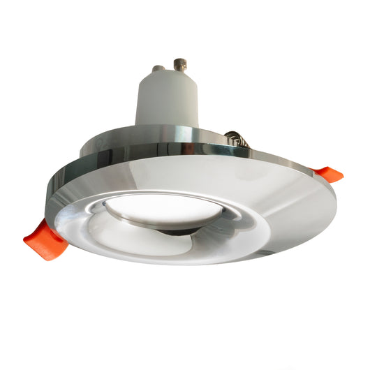 Faretto LED 8W GU10 incasso soffitto cromato luci soggiorno salotto cucina 65mm LUCE 3000K