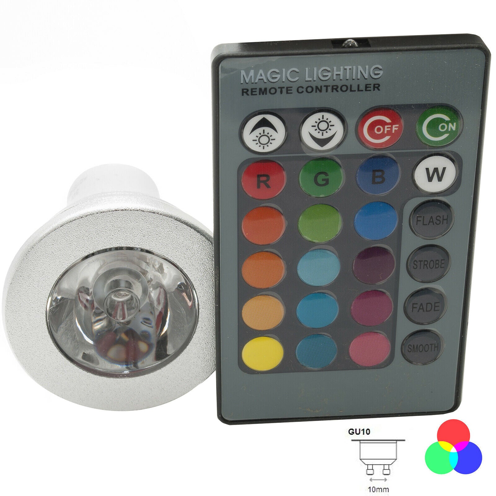 Faretto nero moderno LED RGBW 6W GU10 incasso soffitto 65mm luce colorata pub bar