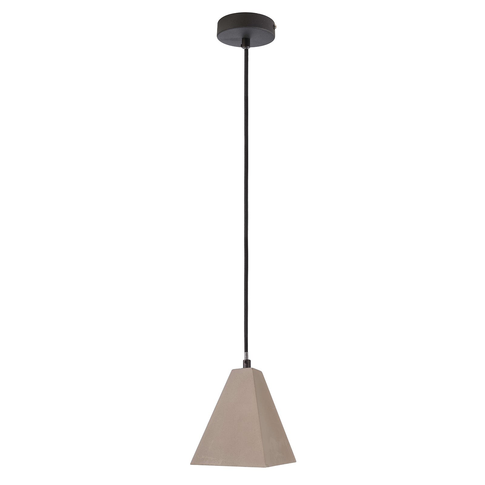 Pendente piramide cemento lampada LED attacco E27 lampadario pietra luce tavolo cucina pizzeria bar 230V COLORE GRIGIO