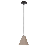 Pendente piramide cemento lampada LED attacco E27 lampadario pietra luce tavolo cucina pizzeria bar 230V COLORE GRIGIO