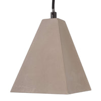 Pendente piramide cemento lampada LED attacco E27 lampadario pietra luce tavolo cucina pizzeria bar 230V COLORE GRIGIO