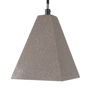 Pendente piramide cemento lampada LED attacco E27 lampadario pietra luce cucina pizzeria bar 230V COLORE GRIGIO SCURO