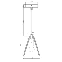 Pendente piramide cemento lampada LED attacco E27 lampadario pietra luce tavolo cucina pizzeria bar 230V COLORE GRIGIO