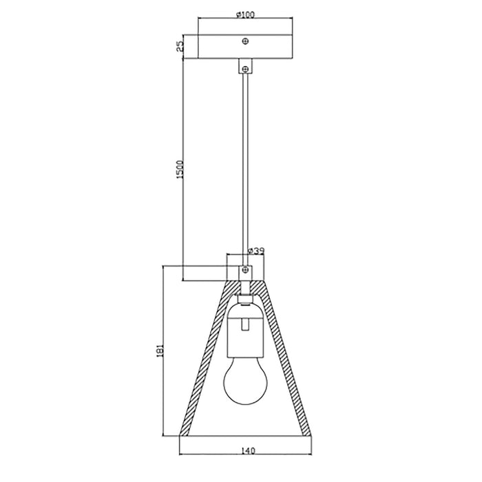 Pendente piramide cemento lampada LED attacco E27 lampadario pietra luce tavolo cucina pizzeria bar 230V COLORE GRIGIO