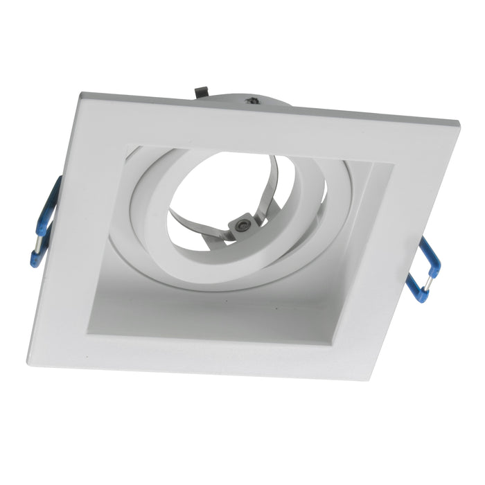 Faretto LED 8W orientabile incasso 90mm quadrato luci soffitto lampada GU10 230V COLORE BIANCO LUCE 6000K