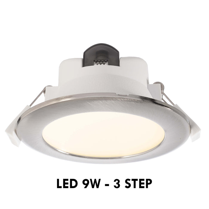 Faretto incasso 90mm tondo LED 9W 3 step di luce soffitto ufficio corridoio 230V