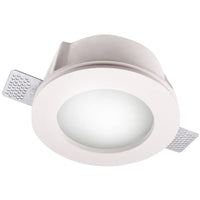 Faretto gesso scomparsa lampada LED 8W GU10 incasso moderno satinato 125mm 230V LUCE 3000K