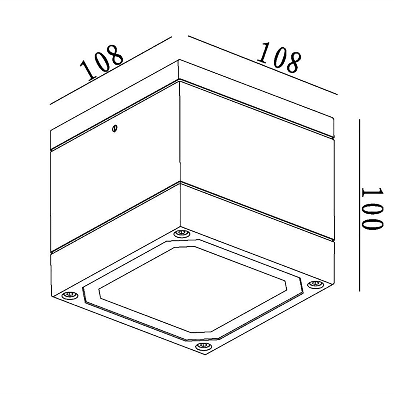 Faretto soffitto doccia bagno turco sauna lampada parete LED supporto lampade GX53 230V QUADRATO BIANCO SENZA LAMPADA