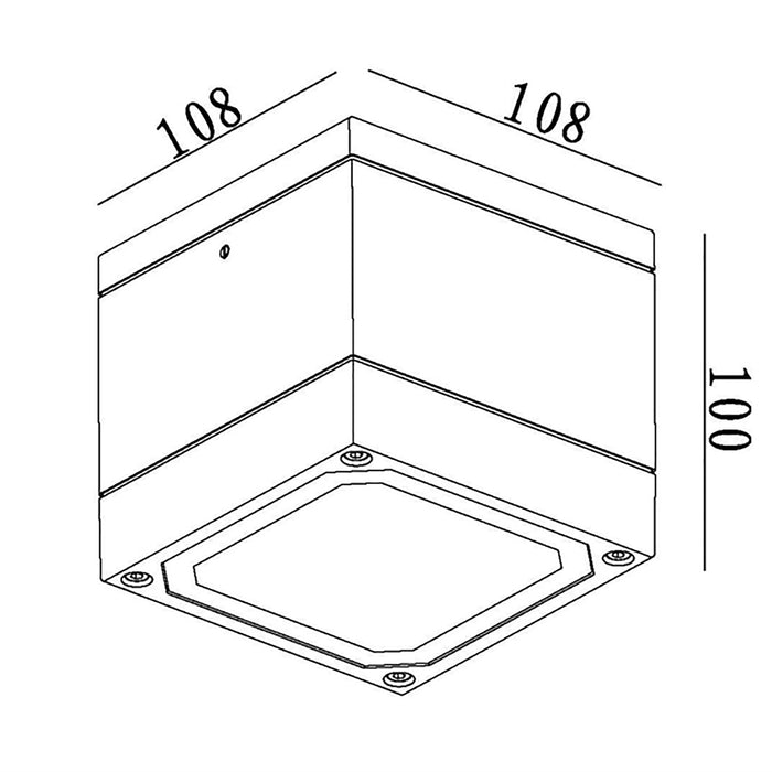 Faretto soffitto doccia bagno turco sauna lampada parete LED supporto lampade GX53 230V QUADRATO BIANCO SENZA LAMPADA