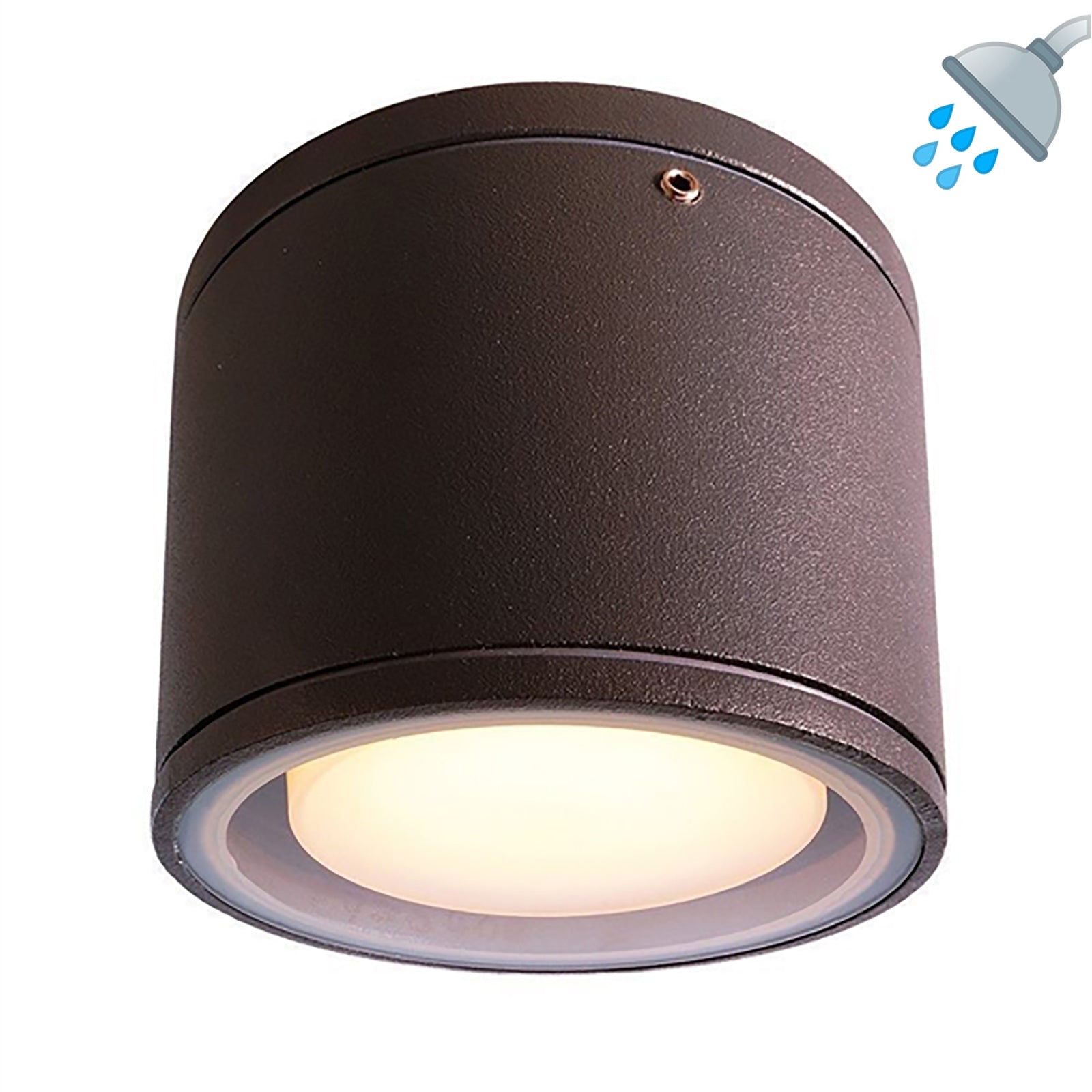 Faretto soffitto box doccia bagno turco sauna lampada parete LED lampada GX53 6W 230V TONDO NERO