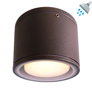 Faretto soffitto box doccia bagno turco sauna lampada parete LED supporto lampade GX53 230V TONDO NERO SENZA LAMPADA