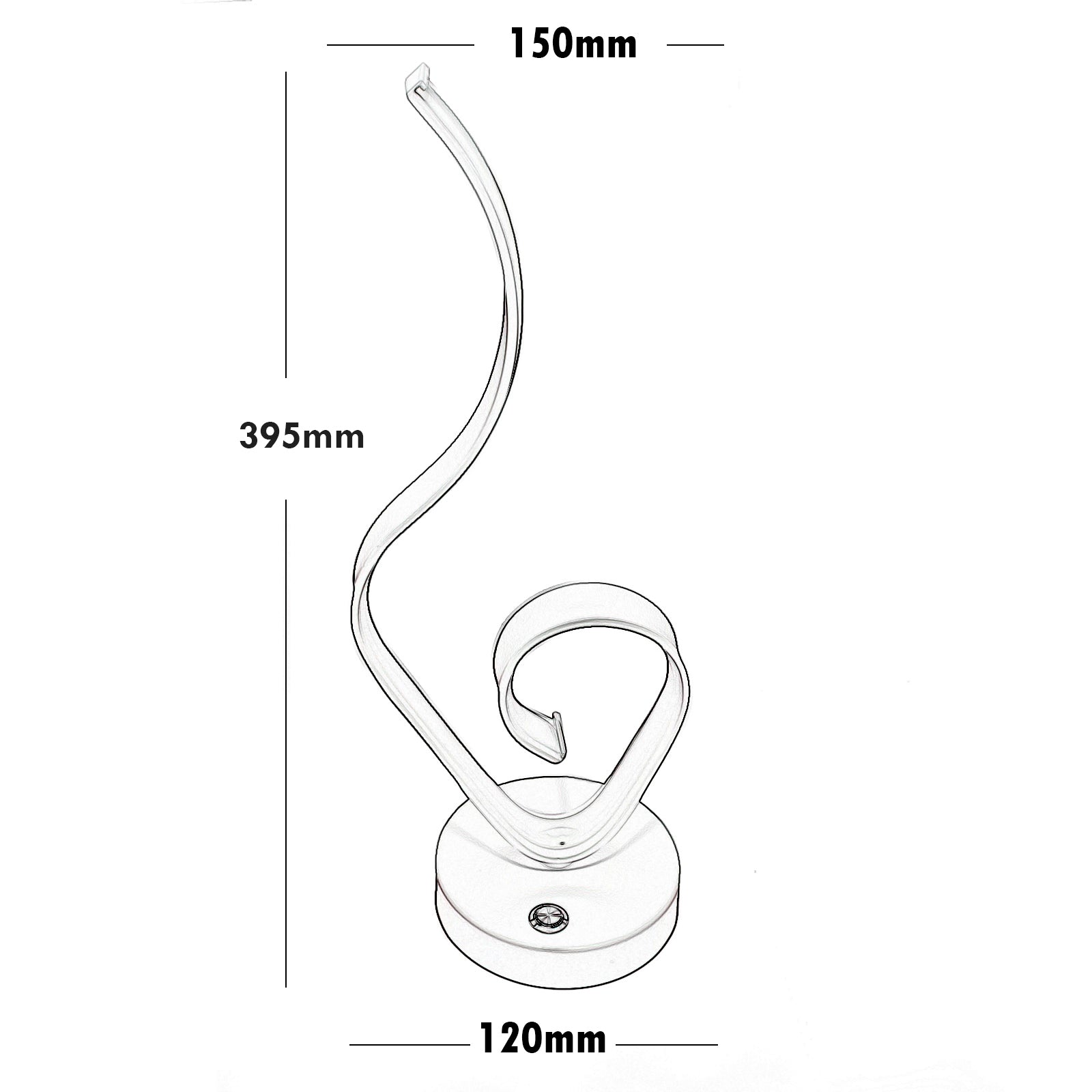 Lampada curva da scrivania luce tavolo LED 9W interni arredamento casa moderna 230V 4000K