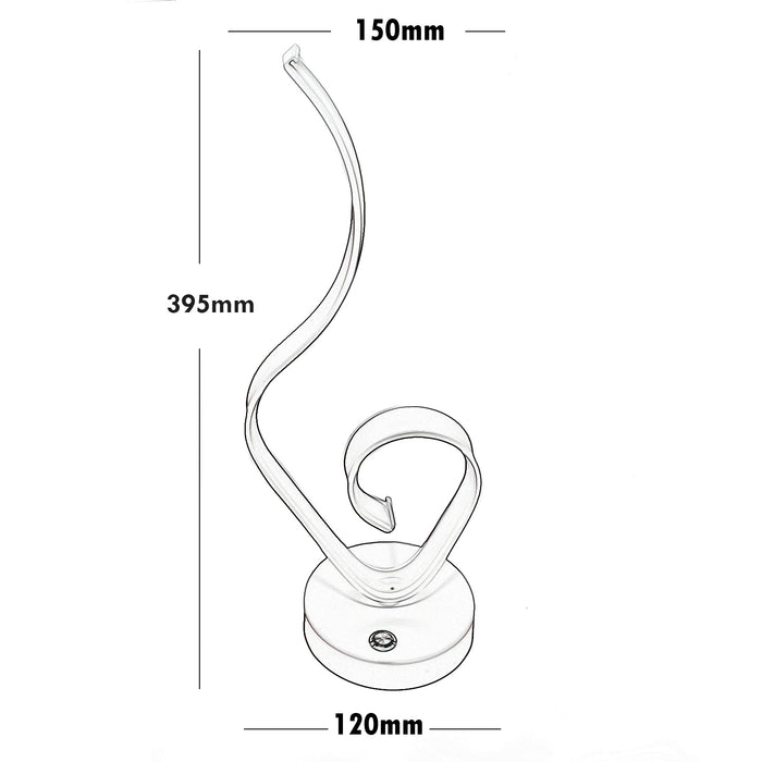 Lampada curva da scrivania luce tavolo LED 9W interni arredamento casa moderna 230V 3000K