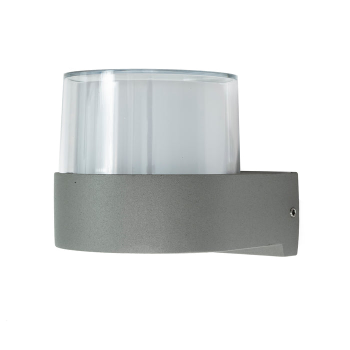 Applique LED esterno lampada parete moderna 7W luce ingresso giardino IP65 230V GRIGIO 4000K