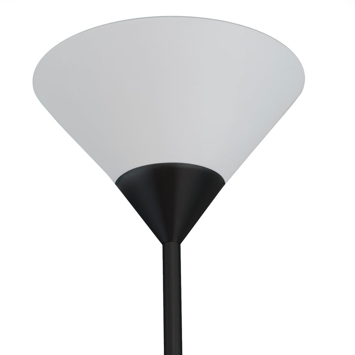 Piantana lampada LED da terra 2 luci E27 braccio flessibile lettura divano 230V COLORE NERO