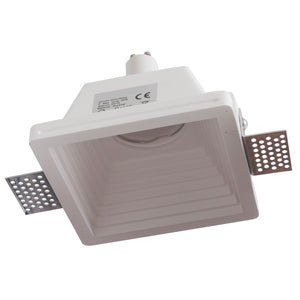 Faretto gesso lampada LED 8W GU10 incasso 12x12cm luce soffitto multicolore negozio ufficio ingresso 230V QUADRATO 6000K