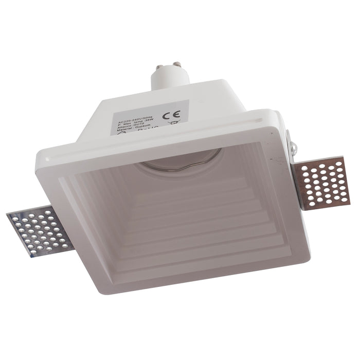 Faretto gesso lampada LED 8W GU10 incasso 12x12cm luce soffitto multicolore negozio ufficio ingresso 230V QUADRATO 3000K