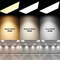 Plafoniera LED rettangolare 40W lampada soffitto 120x30 CCT da 3000K a 6500K luce ufficio negozio studio medico 230V