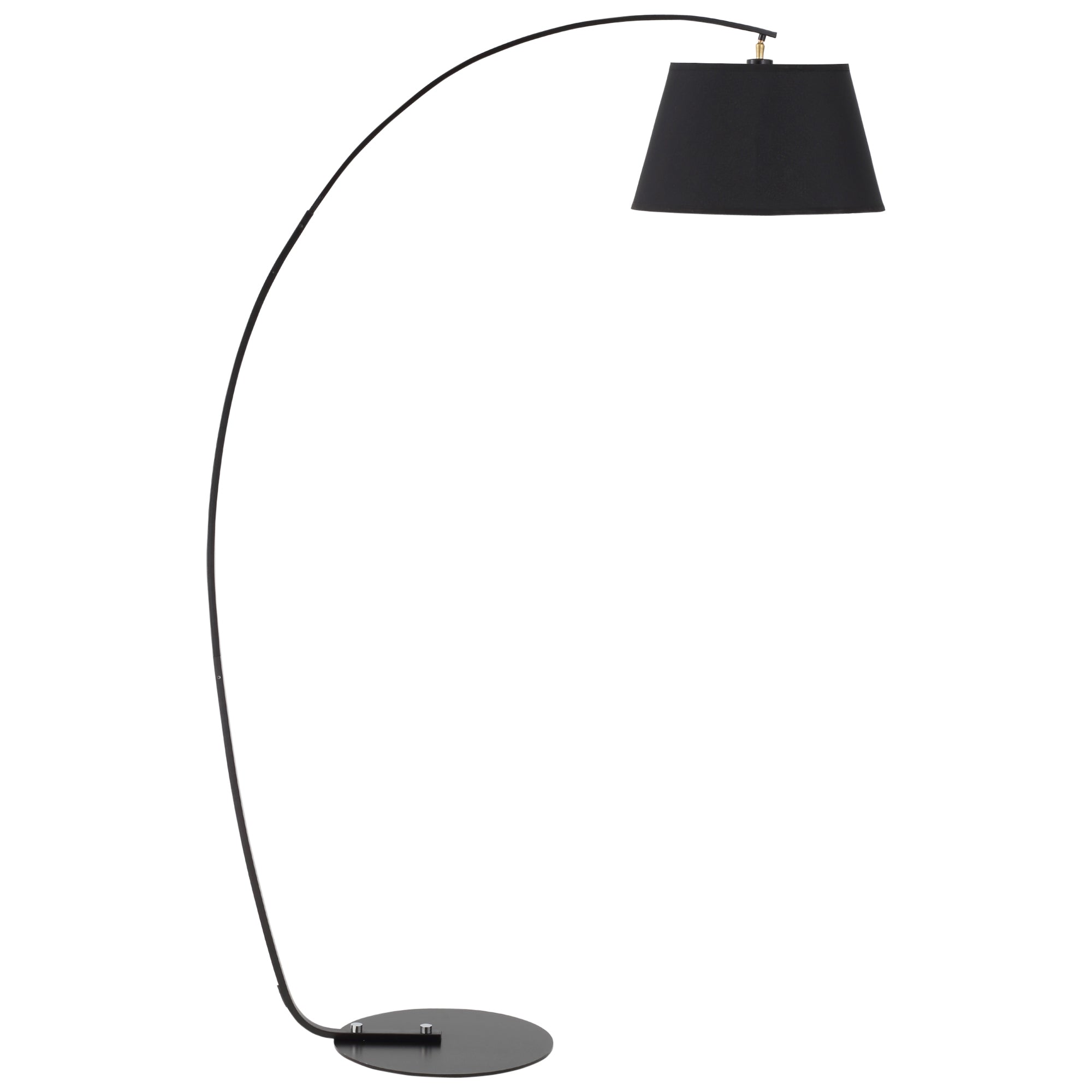 Lampada da Terra ad Arco 100x43x177 cm E27 Paralume in Tessuto Grigio Scuro