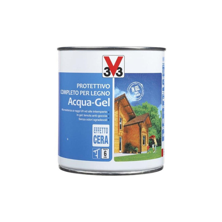 Protettivo Completo Acqua-Gel Per Proteggere E Decorare Qualsiasi Tipo Di Legno Esterno Ed Interno Noce Chiaro Da 2,5Lt-V33