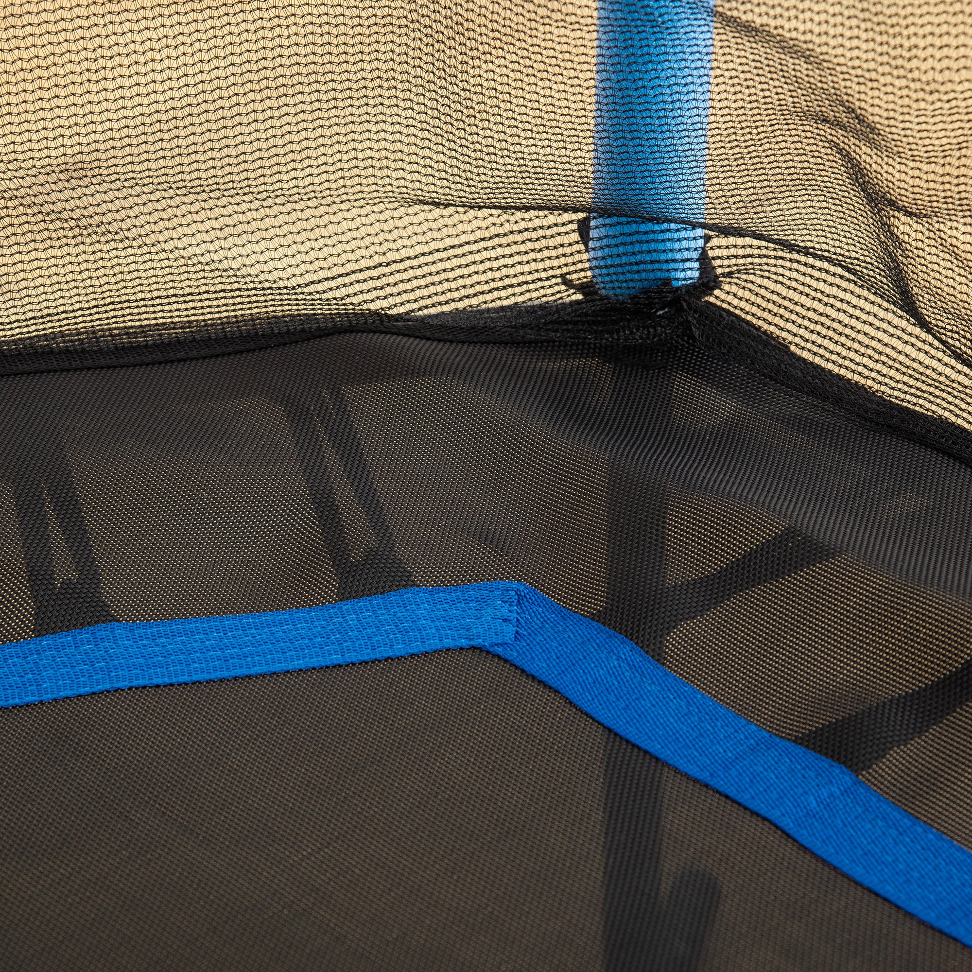 Trampolino Tappeto Elastico per Bambini Ø185x160 cm in Acciaio Blu e Nero