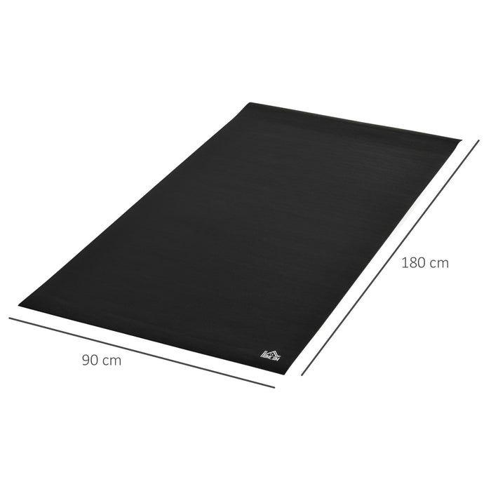 Tappeto Palestra Ammortizzante 180x90x0,6 cm in PVC Nero