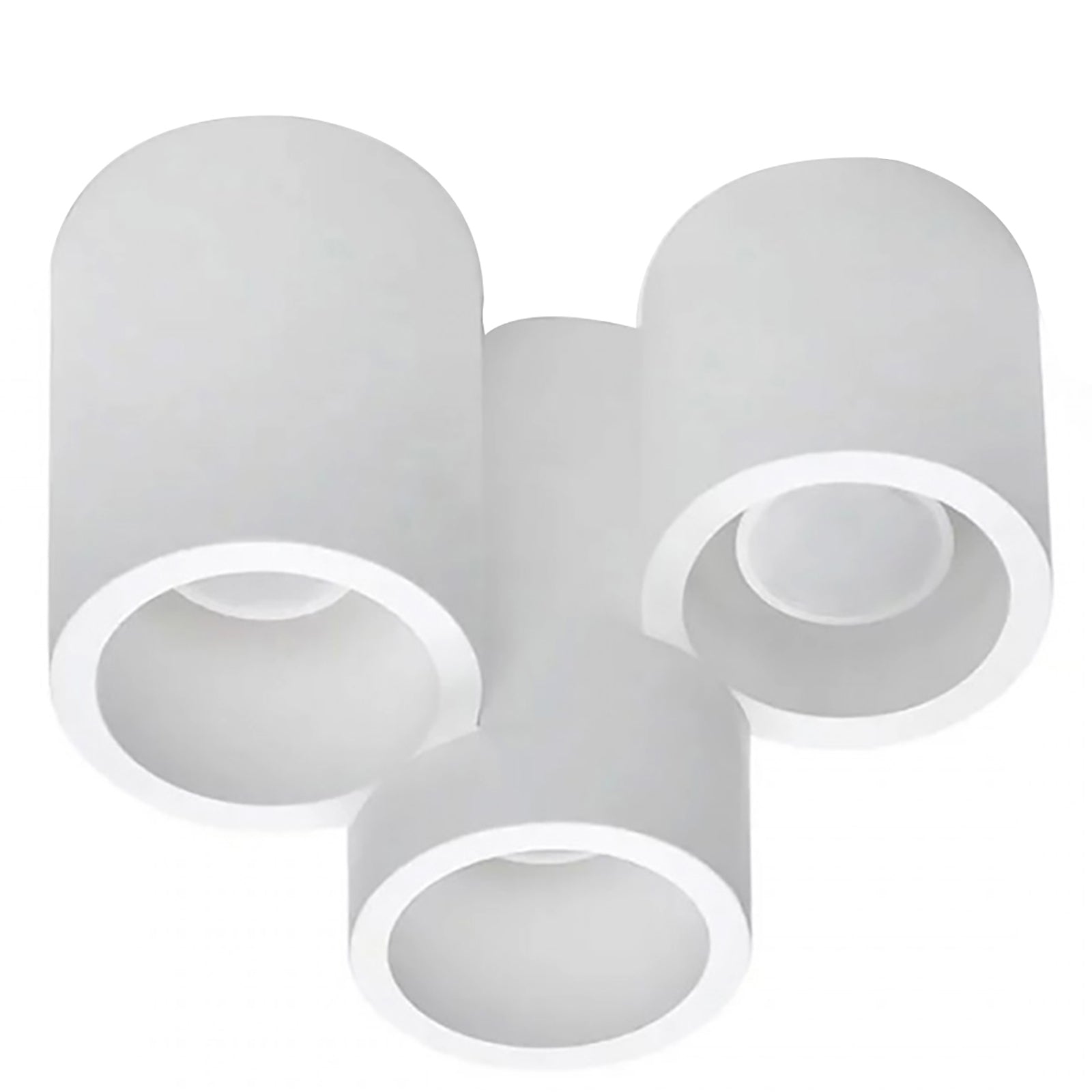 Plafoniera LED GU10 3 luci cilindro lampada gesso soffitto casa ufficio 230V