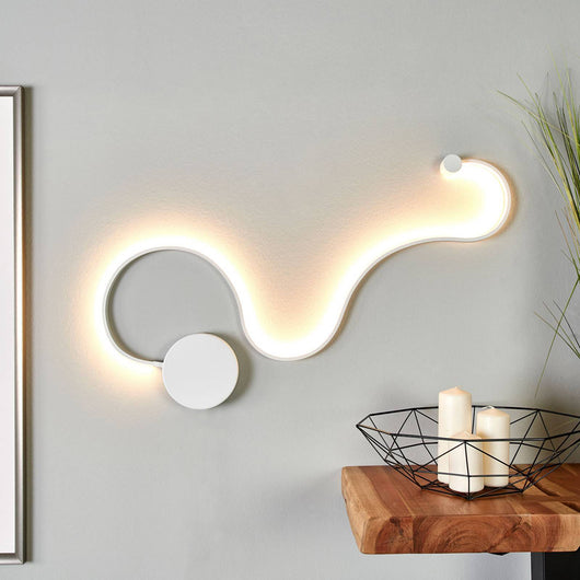 Applique LED 20W bianco curvo snake lampada moderna luce parete muro 230V LUCE 3000K