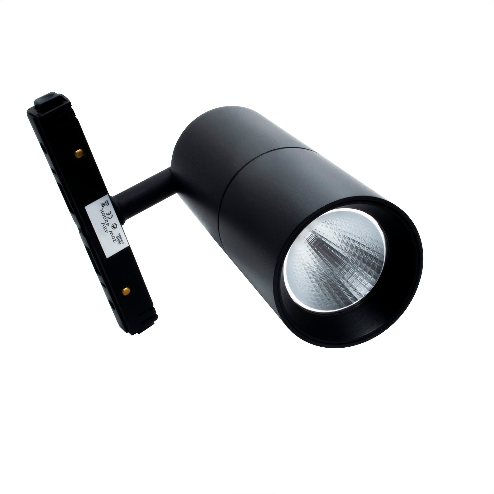 Faretto spot track binario magnetico nero LED 20W luci vetrina negozio 48V dimmerabile CCT luce 3000K 4000K 6400K