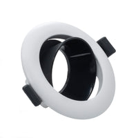 Porta faretto tondo orientabile LED incasso luce soffitto GU10 GU5.3 foro 75mm COLORE NERO