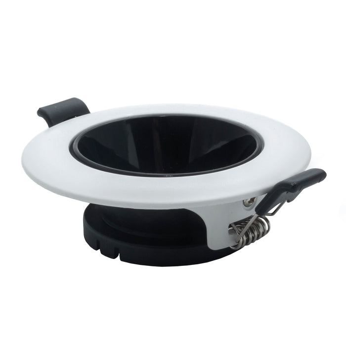 Porta faretto tondo orientabile LED incasso luce soffitto GU10 GU5.3 foro 75mm COLORE NERO