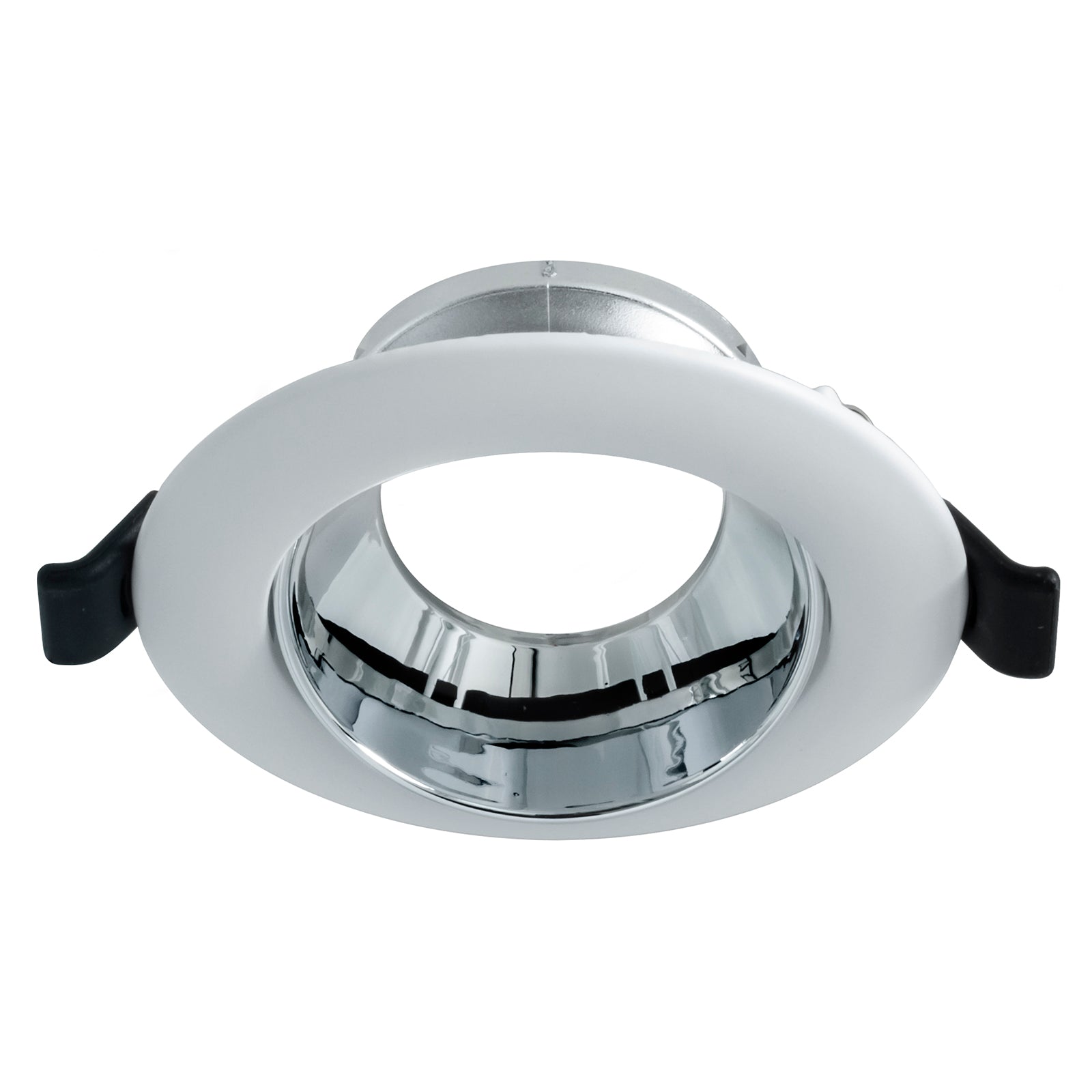 Porta faretto tondo orientabile LED incasso luce soffitto GU10 GU5.3 foro 75mm COLORE ARGENTO