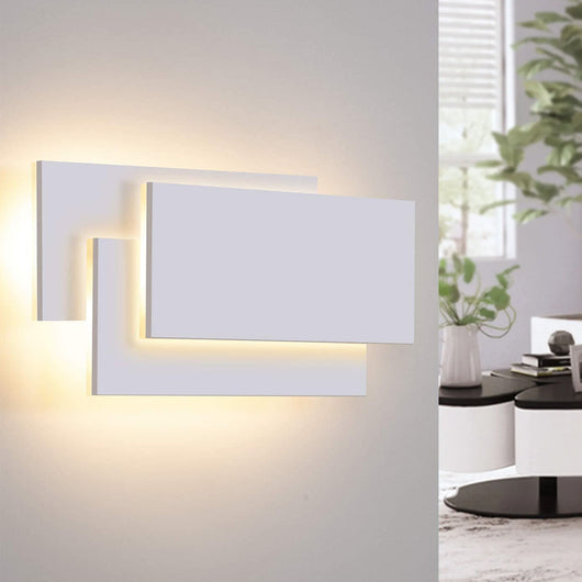 Applique moderno rettangolare LED 12W lampada parete muro soggiorno ufficio 230V LUCE 4000K