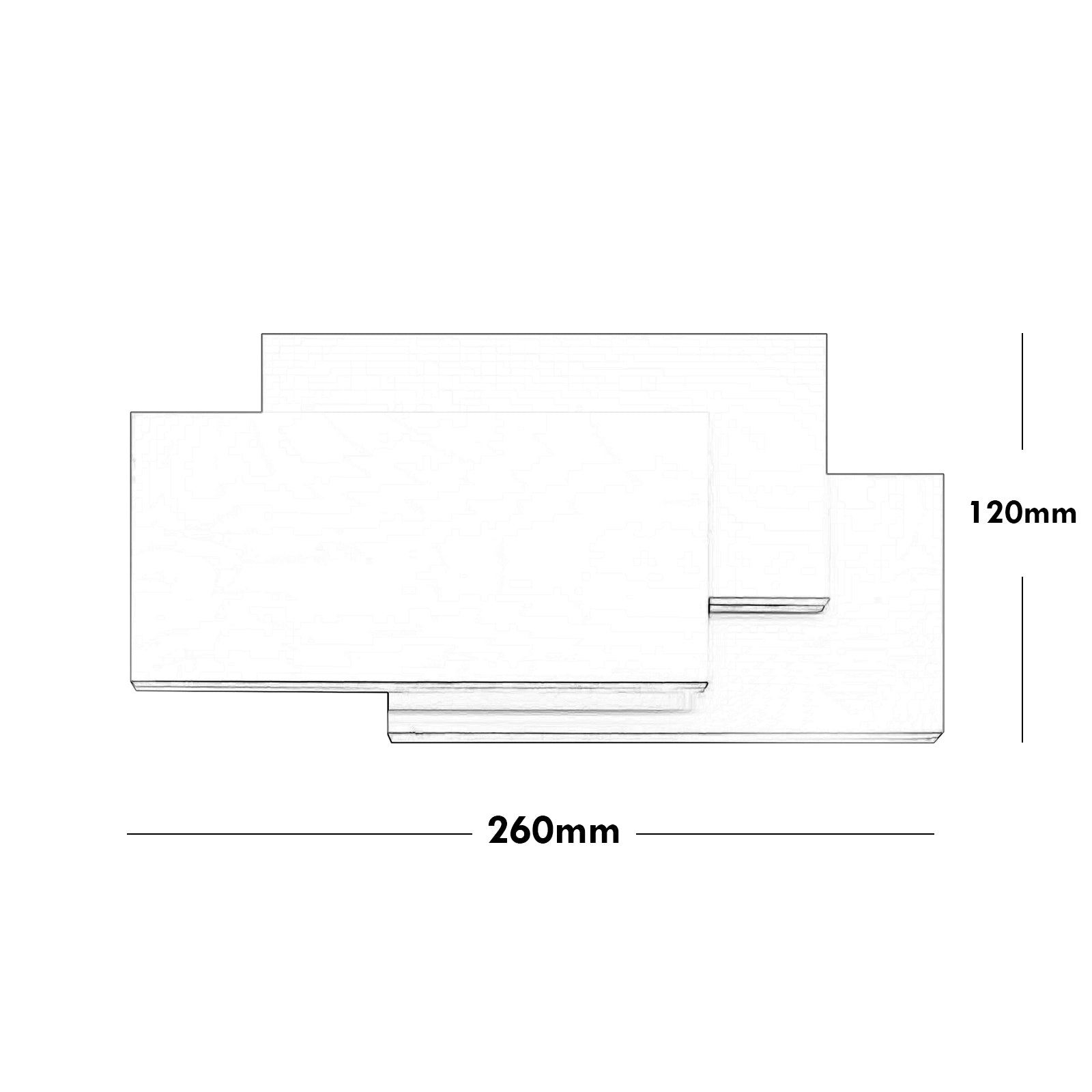 Applique moderno rettangolare LED 12W lampada parete muro soggiorno ufficio 230V LUCE 4000K