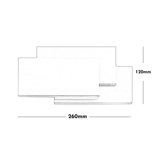 Applique moderno rettangolare LED 12W lampada parete muro soggiorno ufficio 230V LUCE 4000K