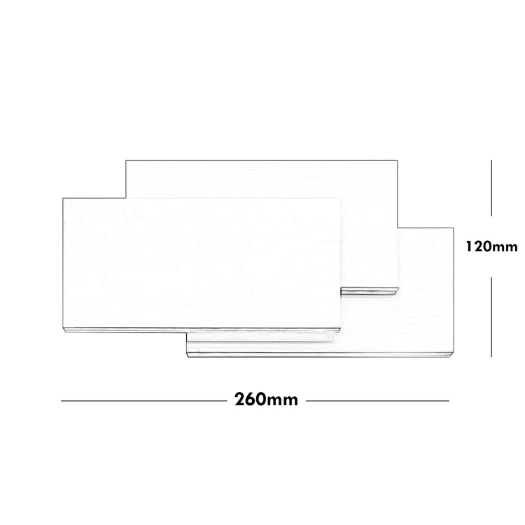 Applique moderno rettangolare LED 12W lampada parete muro soggiorno ufficio 230V LUCE 4000K