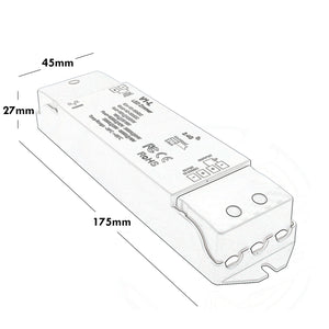 Centralina dimmer pusch RF 15A 12V a 48V controller strisce faretti lampade LED